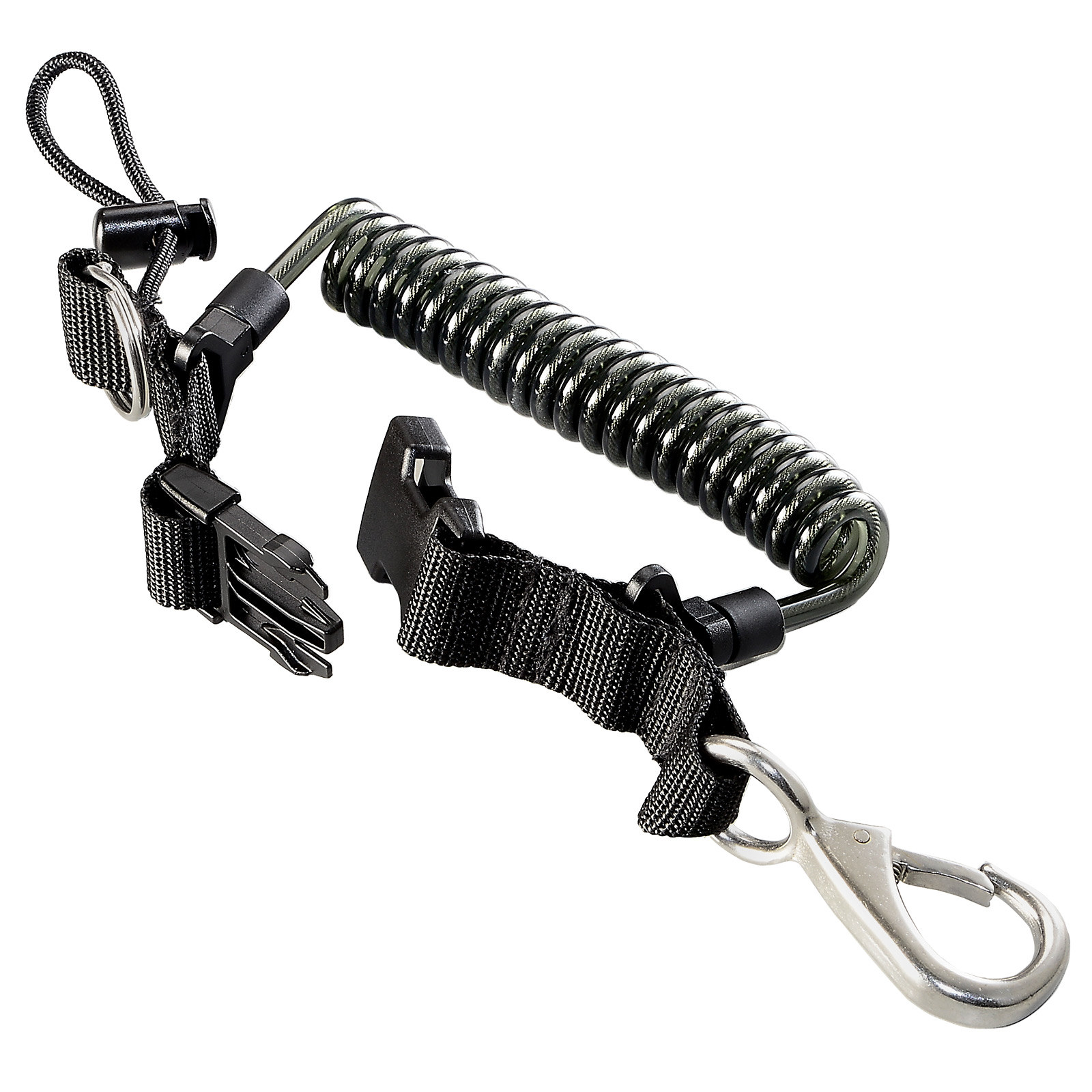 SP7A-1 Stainless Wire-Reinforced Coil Lanyard