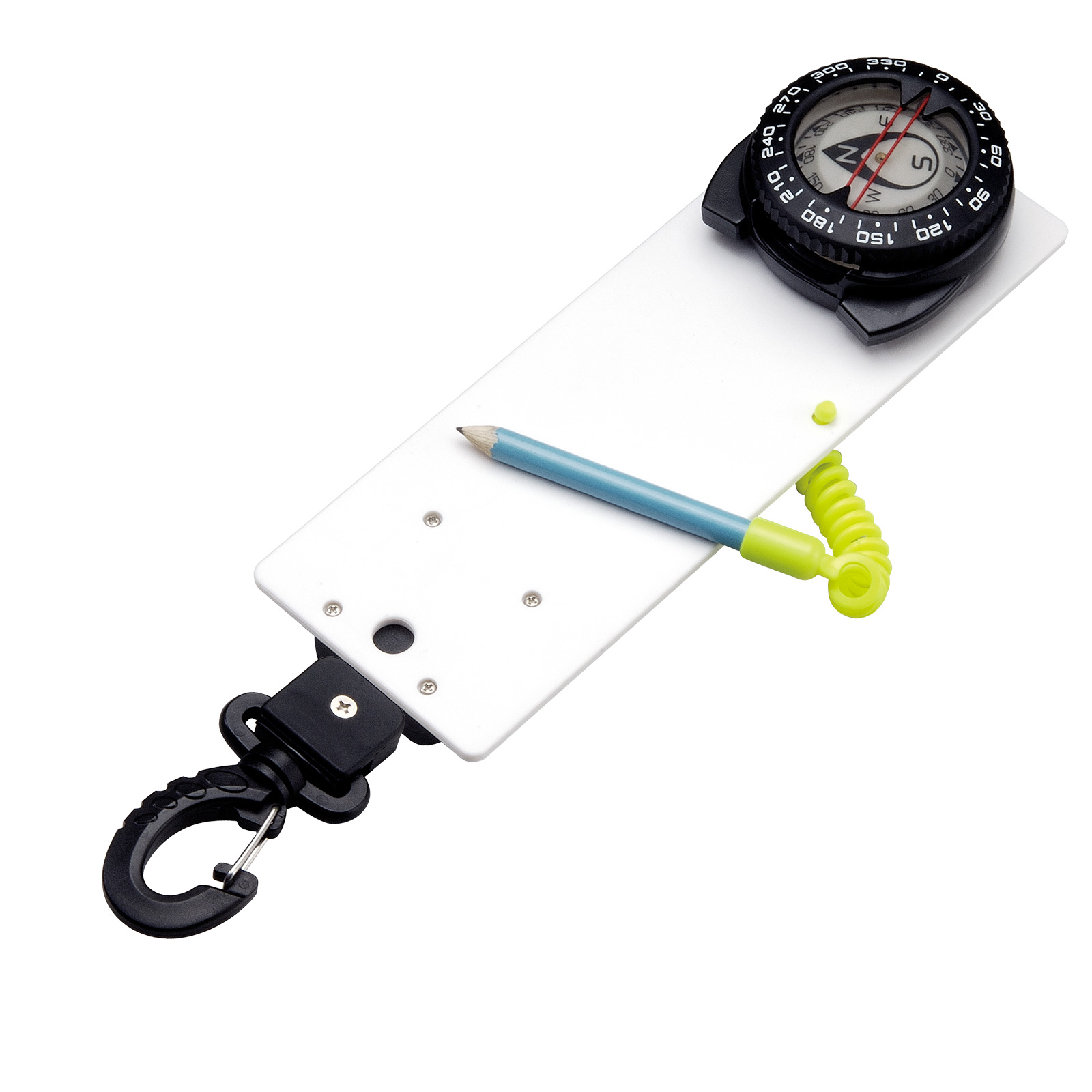 Retractable Lanyard Underwater Slate with Compass