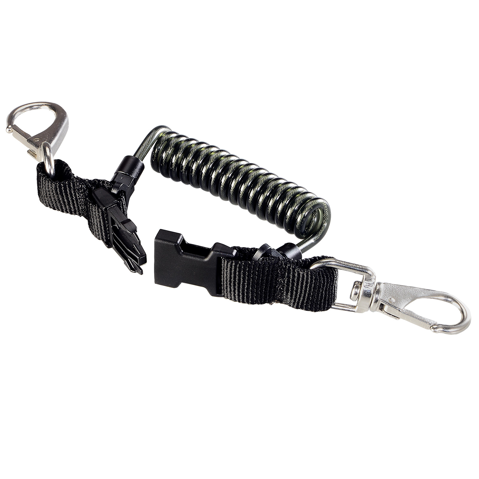 Stainless Wire-Reinforced Coil Lanyard